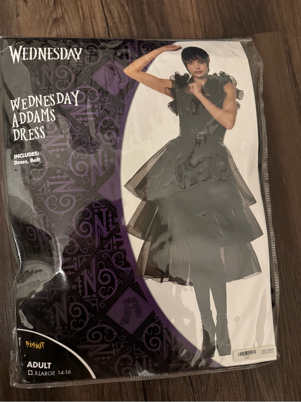 Spirit Halloween Wednesday Addams Black Dress